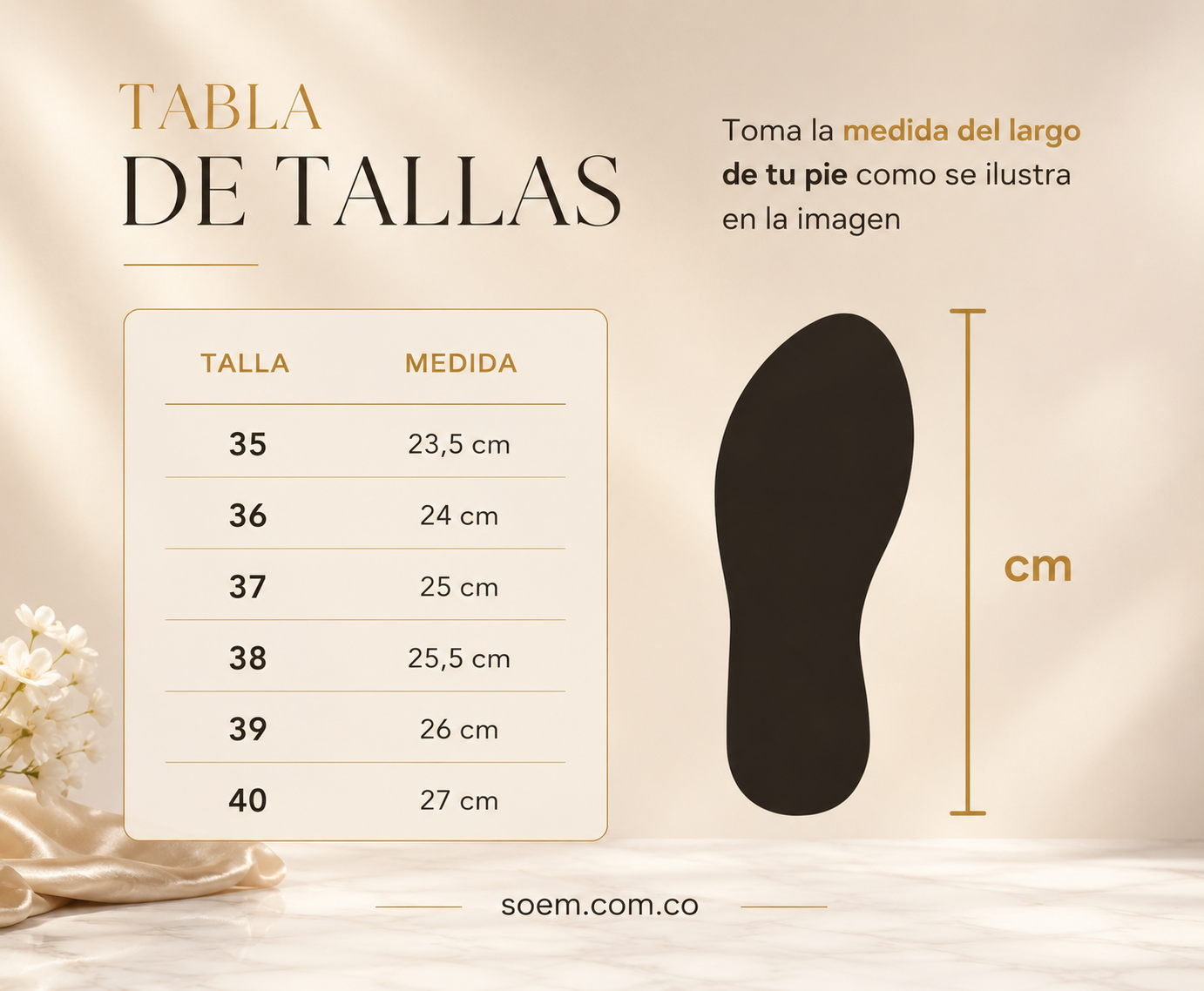 Tabla de tallas Soem