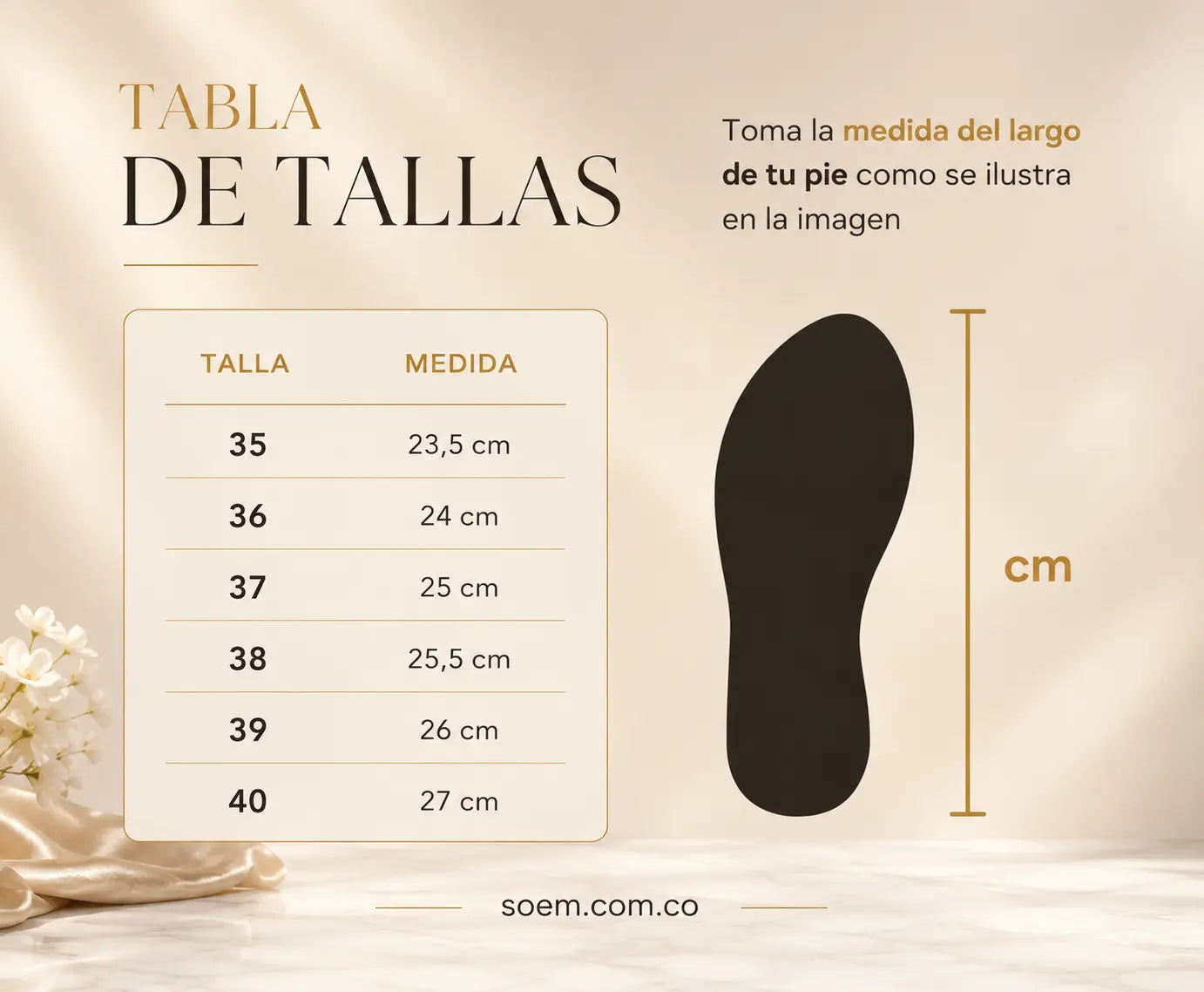 Tabla de tallas Soem